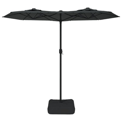 vidaXL Doppel-Sonnenschirm Anthrazit 316x145 cm