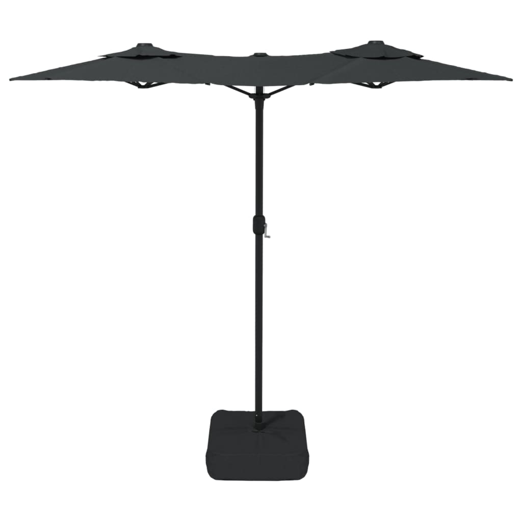 vidaXL Doppel-Sonnenschirm Anthrazit 316x145 cm