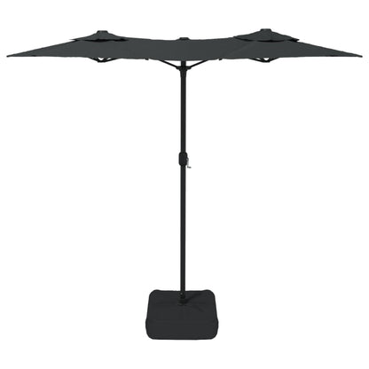 vidaXL Doppel-Sonnenschirm Anthrazit 316x145 cm