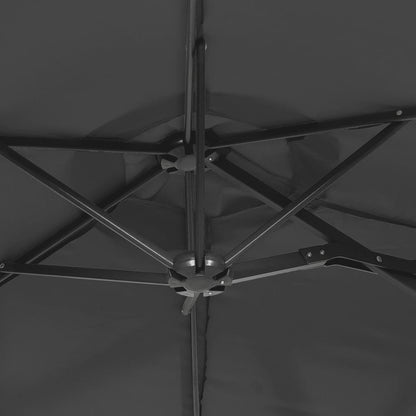 vidaXL Doppel-Sonnenschirm Anthrazit 316x145 cm
