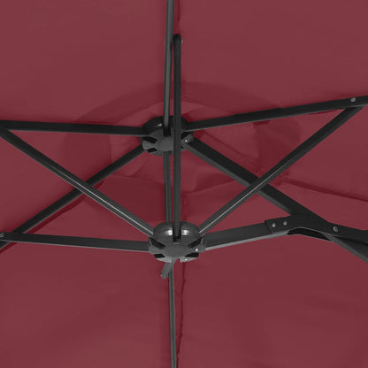 vidaXL Doppel-Sonnenschirm Bordeauxrot 316x145 cm
