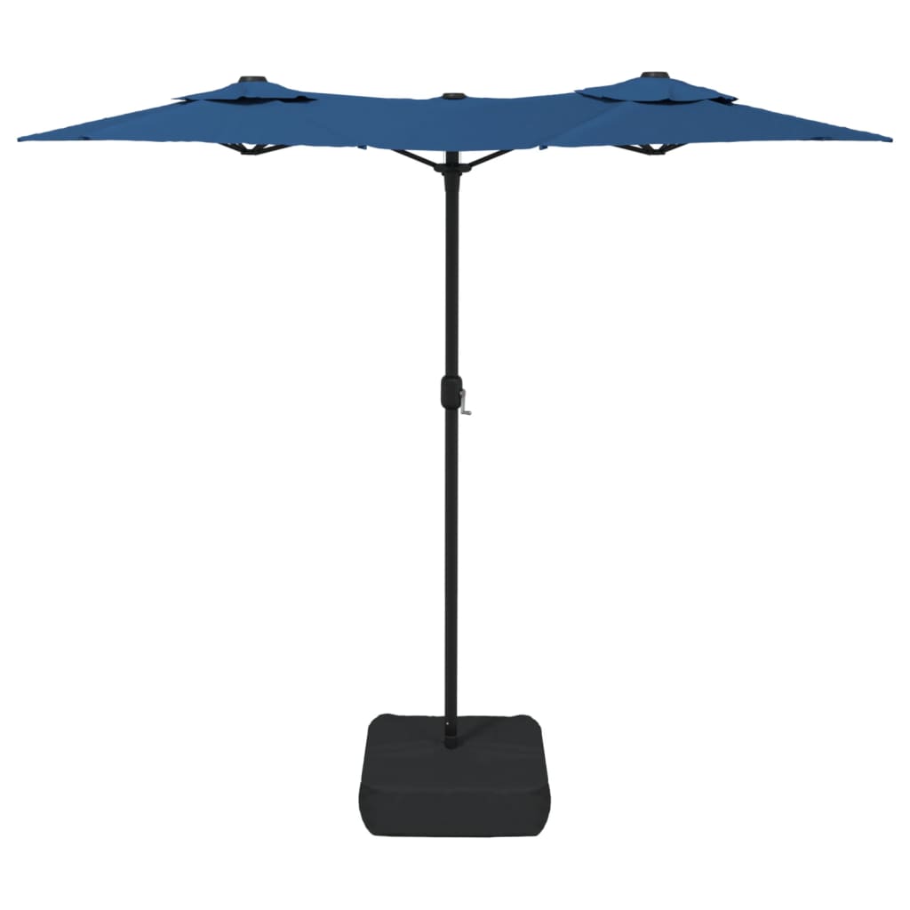vidaXL Doppel-Sonnenschirm Azurblau 316x145 cm