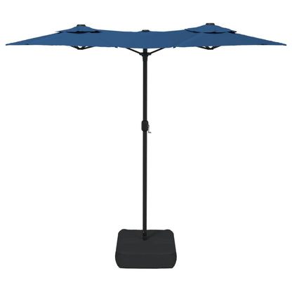 vidaXL Doppel-Sonnenschirm Azurblau 316x145 cm