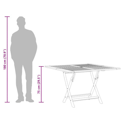Gartentisch Klappbar 110x110x75 cm Massivholz Teak