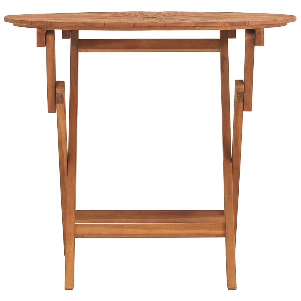 vidaXL Gartentisch Klappbar Ø 85x75 cm Massivholz Teak
