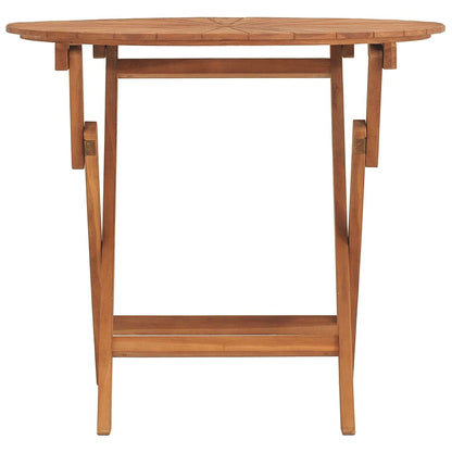 vidaXL Gartentisch Klappbar Ø 85x75 cm Massivholz Teak