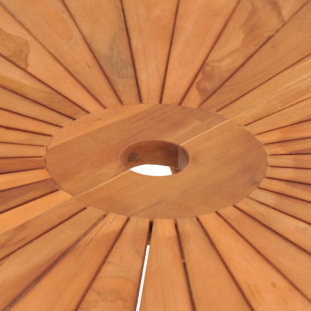vidaXL Gartentisch Klappbar Ø 85x75 cm Massivholz Teak