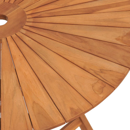 vidaXL Gartentisch Klappbar Ø 85x75 cm Massivholz Teak