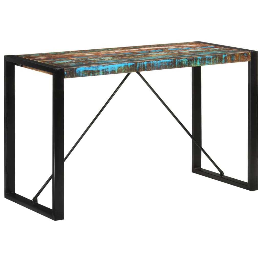 vidaXL Esstisch 120x55x76 cm Altholz Massiv