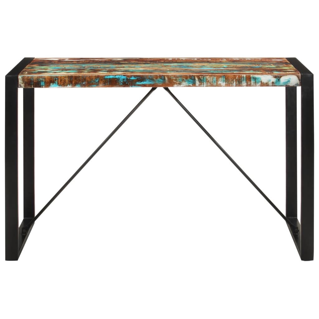 vidaXL Esstisch 120x55x76 cm Altholz Massiv
