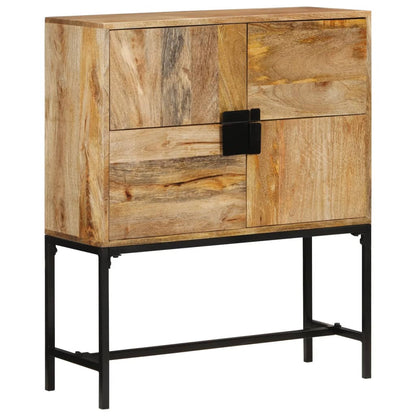 vidaXL Highboard 80x30x95 cm Massives Raues Mangoholz