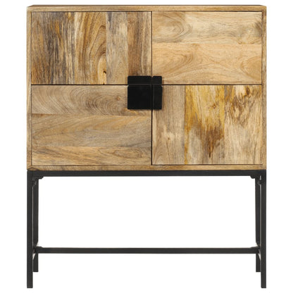 vidaXL Highboard 80x30x95 cm Massives Raues Mangoholz