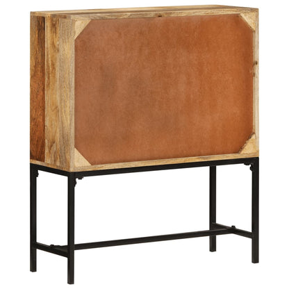 vidaXL Highboard 80x30x95 cm Massives Raues Mangoholz
