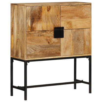 vidaXL Highboard 80x30x95 cm Massives Raues Mangoholz