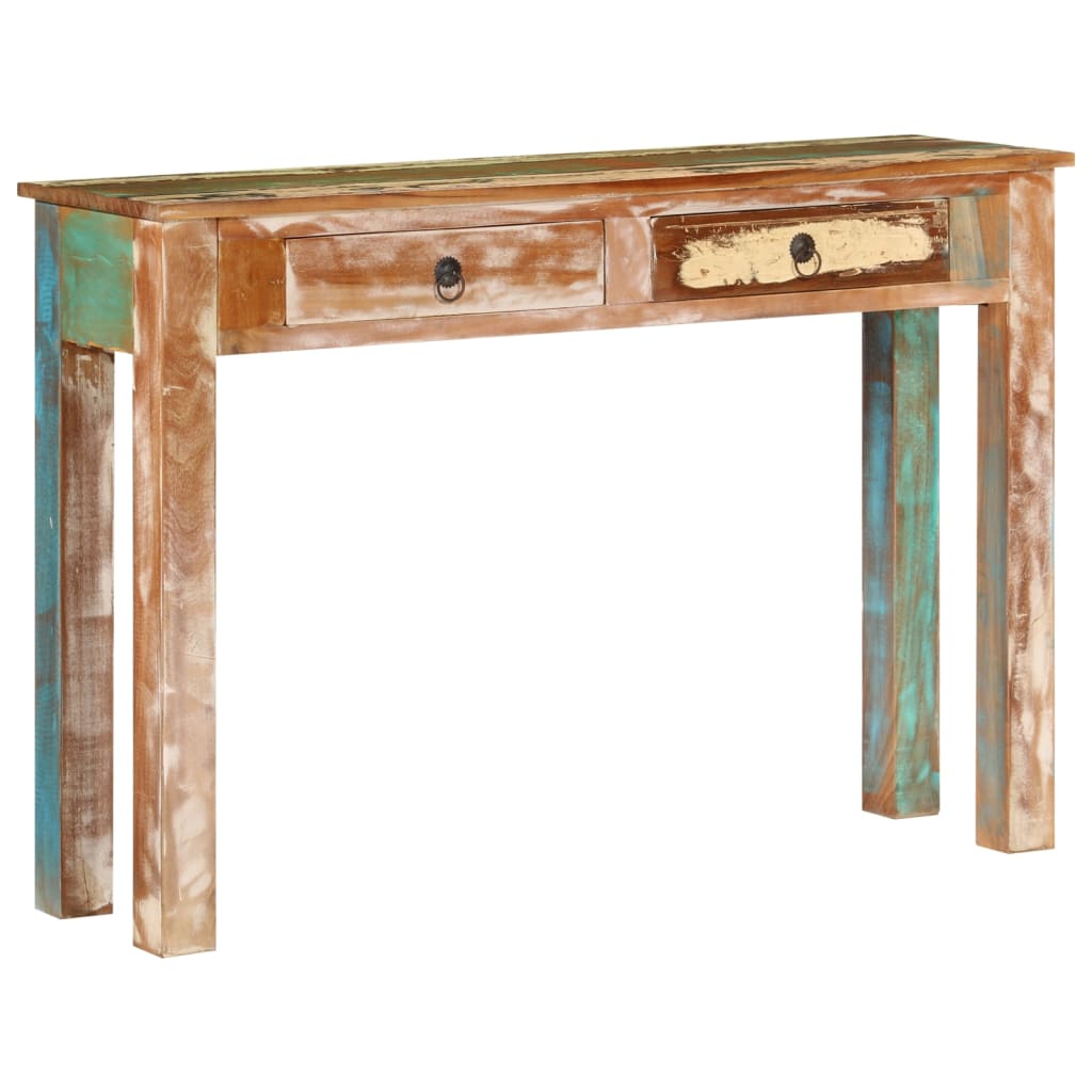 vidaXL Konsolentisch 110x30x75 cm Altholz Massiv