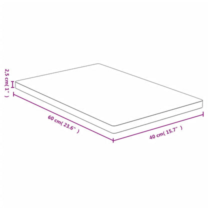 vidaXL Plateau de table 40x60x2,5 cm Bambou