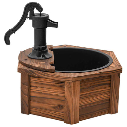 vidaXL Gartenbrunnen mit Pumpe 57x57x53 cm Massivholz Tanne