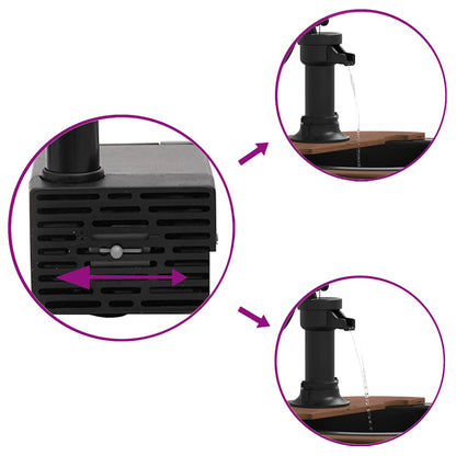 vidaXL Gartenbrunnen mit Pumpe 57x57x53 cm Massivholz Tanne
