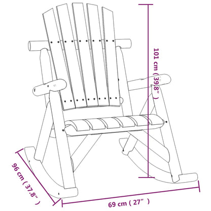 vidaXL Fauteuil à bascule de jardin 69x96x101 cm en épicéa massif