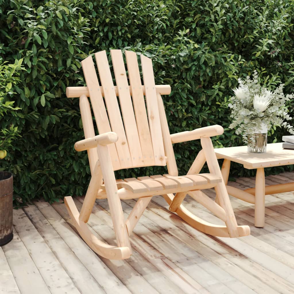 vidaXL Fauteuil à bascule de jardin 69x96x101 cm en épicéa massif