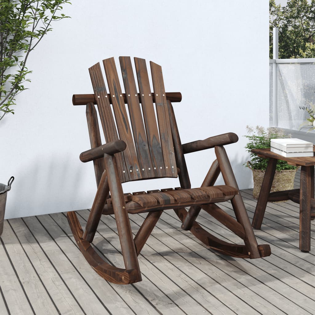 vidaXL Fauteuil à bascule de jardin 69x96x101 cm Bois de sapin massif
