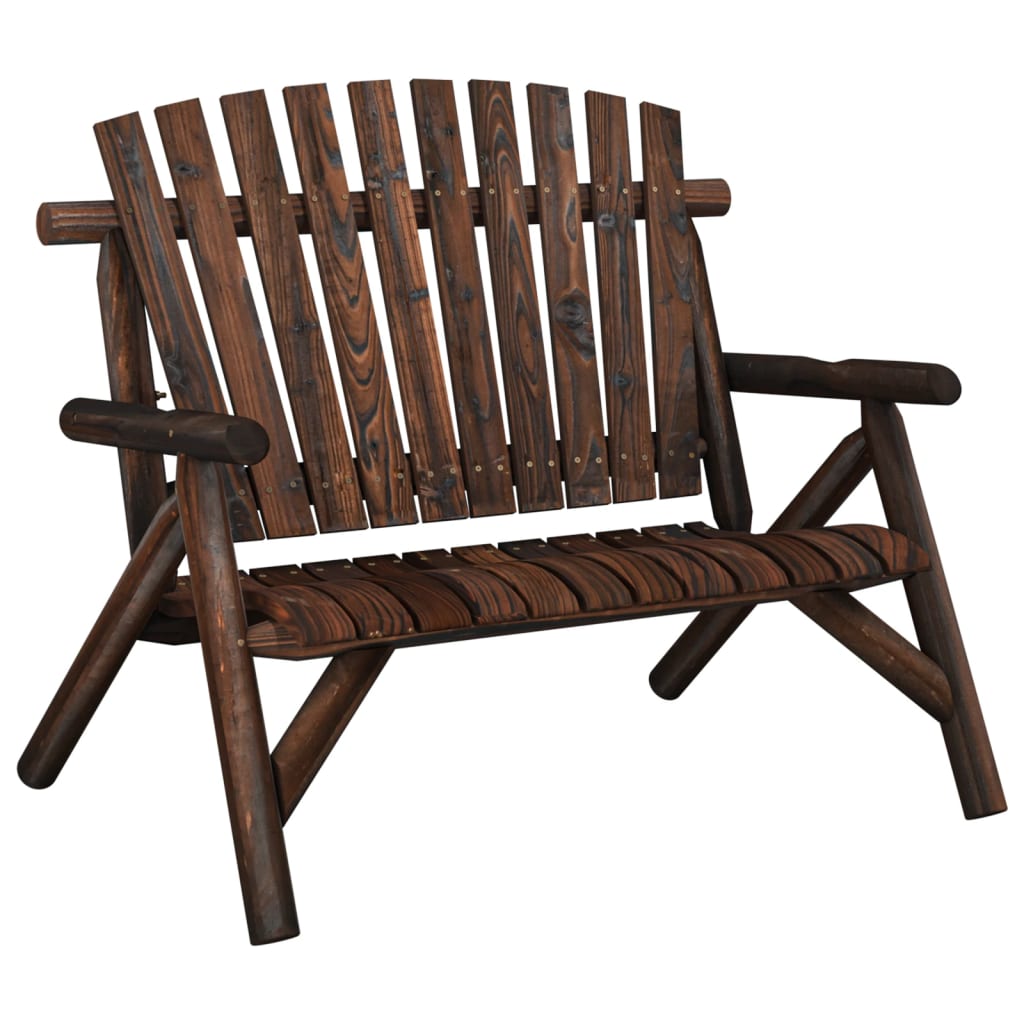 vidaXL Banc de jardin 2 places 119x85x98 cm Bois massif d'épicéa