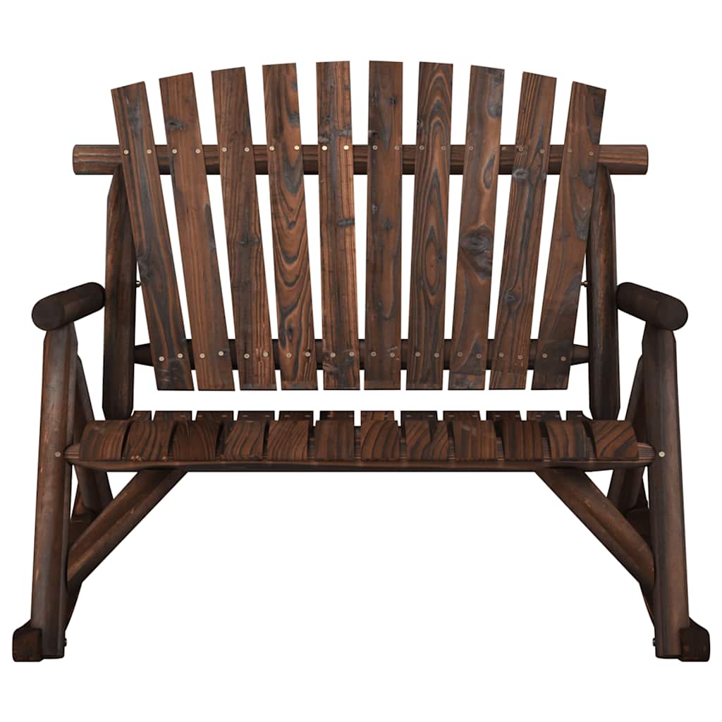 vidaXL Banc de jardin balançoire 2 places 123x96x102 cm Bois de sapin massif