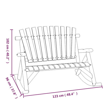 vidaXL Banc de jardin balançoire 2 places 123x96x102 cm Bois de sapin massif