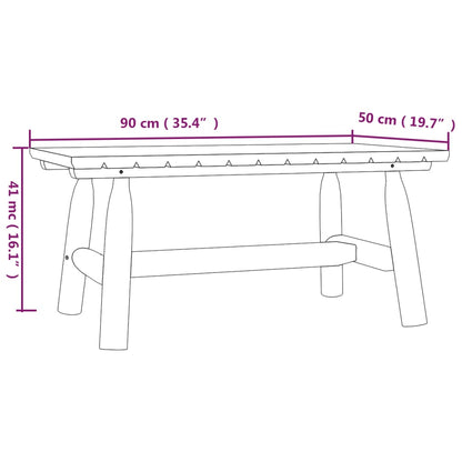 vidaXL Table basse 90x50x41 cm en bois de sapin massif