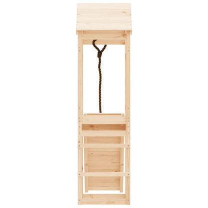 vidaXL Spielturm mit Kletterwand Massivholz Kiefer