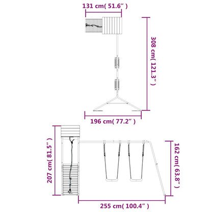 vidaXL Spielturm Imprägniertes Kiefernholz