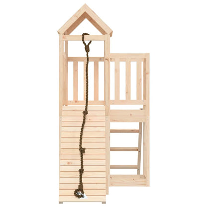 vidaXL Spielturm mit Kletterwand Massivholz Kiefer