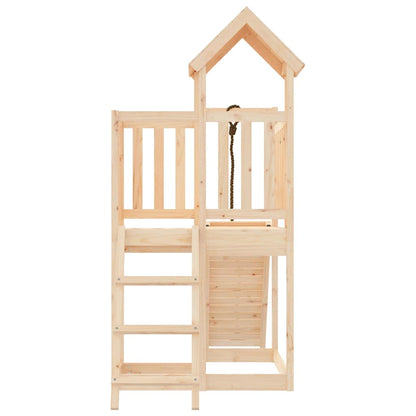 vidaXL Spielturm mit Kletterwand Massivholz Kiefer