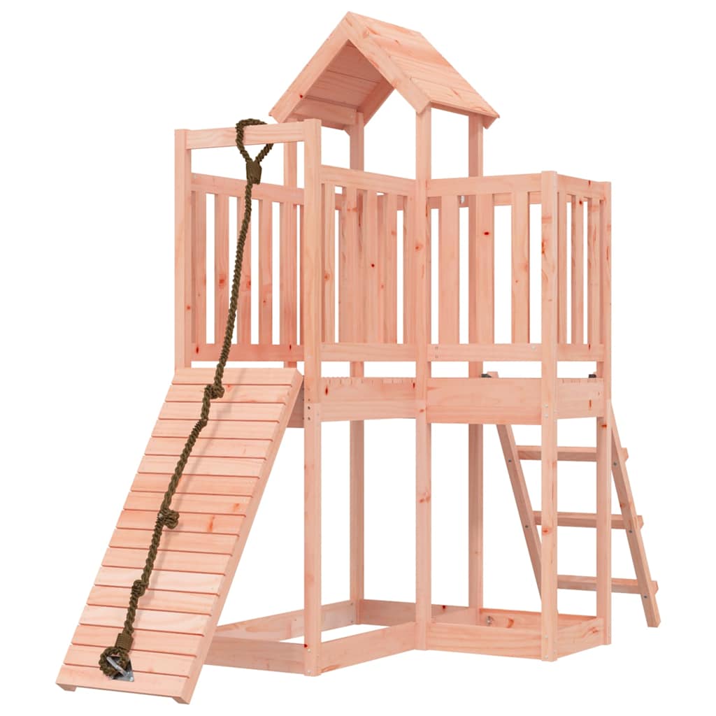 vidaXL Spielturm mit Kletterwand Massivholz Douglasie