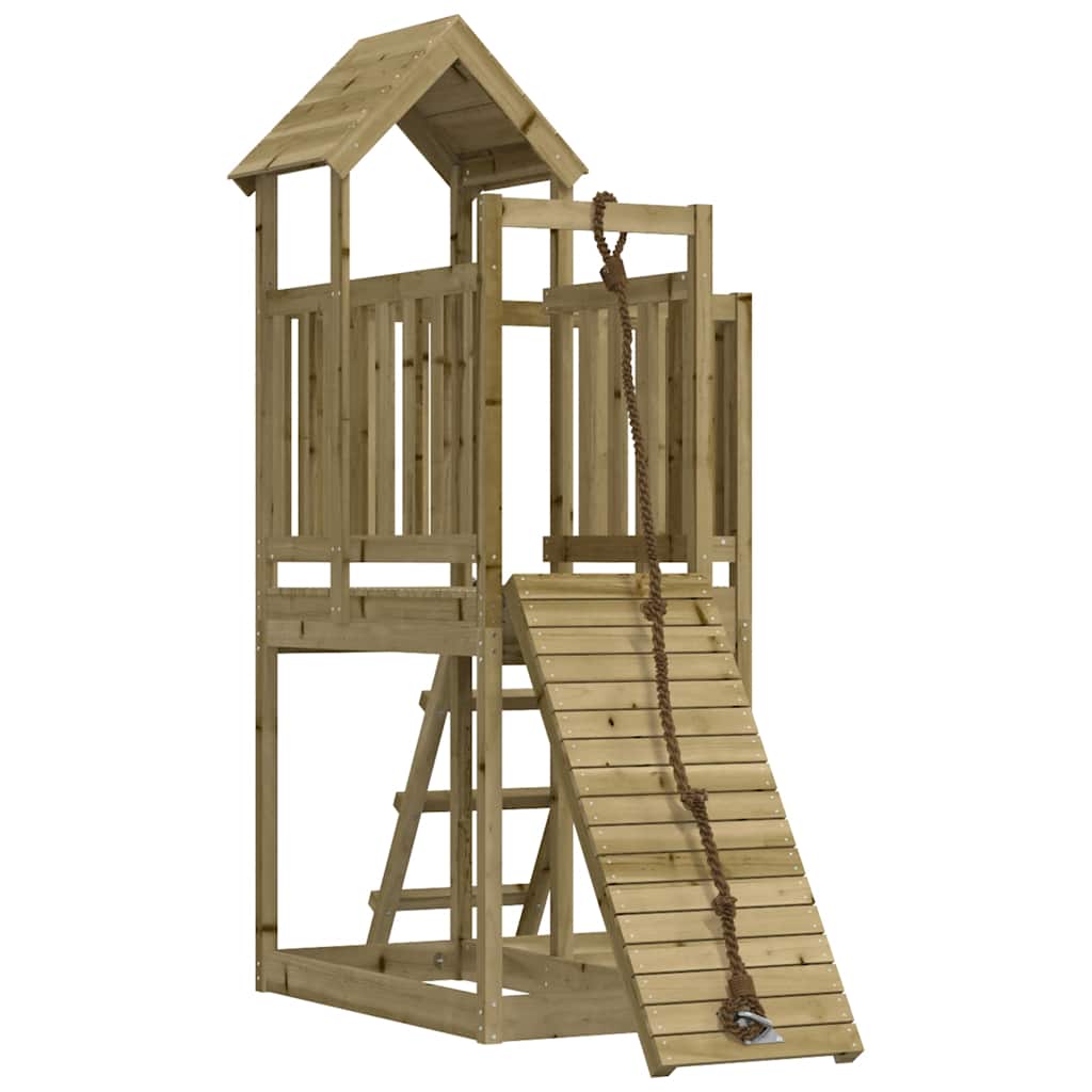 vidaXL Spielturm mit Kletterwand Imprägniertes Kiefernholz