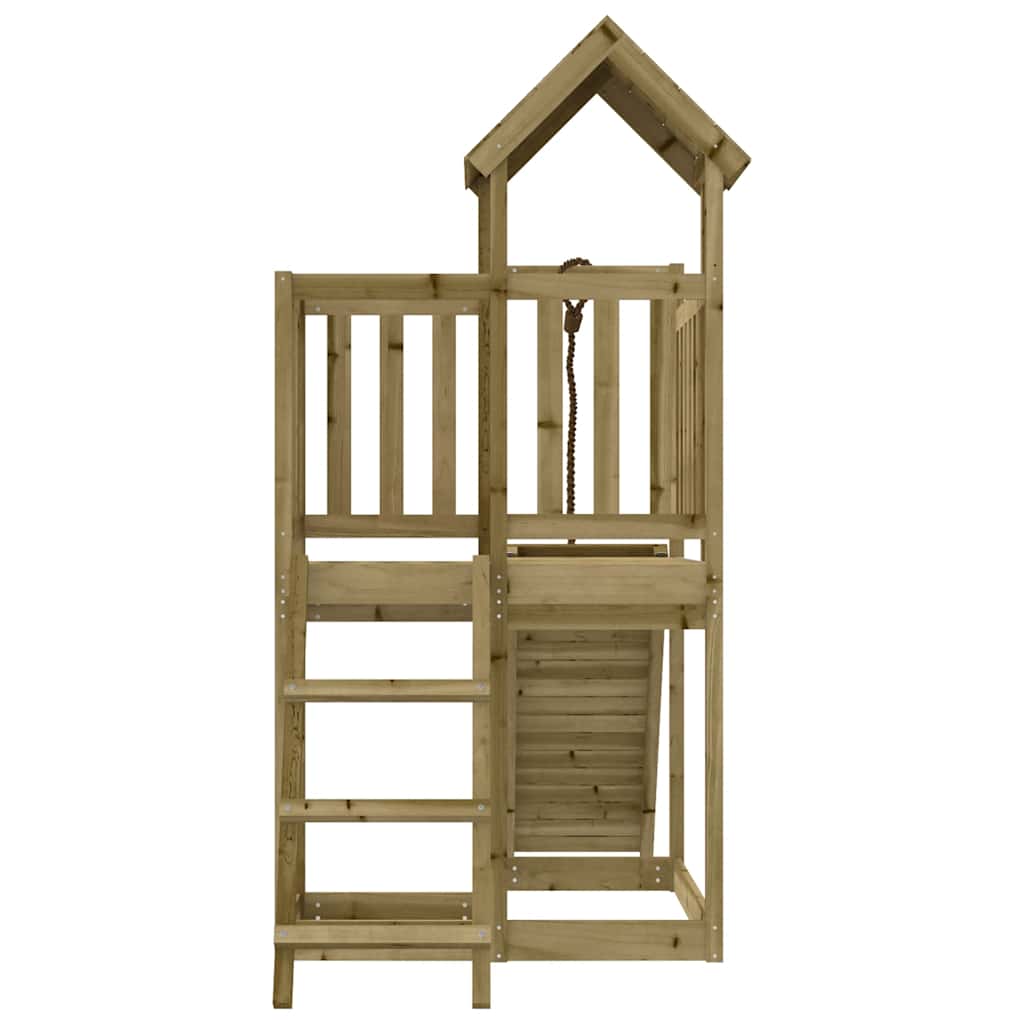 vidaXL Spielturm mit Kletterwand Imprägniertes Kiefernholz