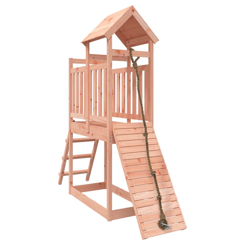 vidaXL Spielturm mit Kletterwand Massivholz Douglasie