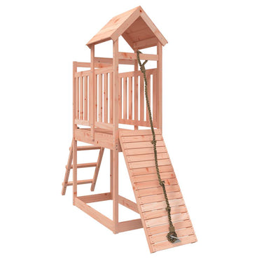 vidaXL Spielturm mit Kletterwand Massivholz Douglasie