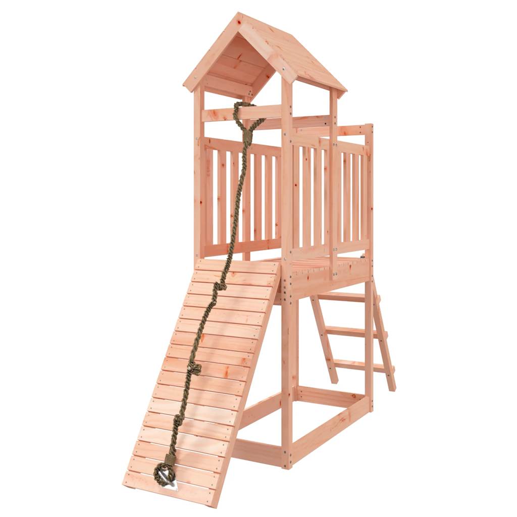 vidaXL Spielturm mit Kletterwand Massivholz Douglasie