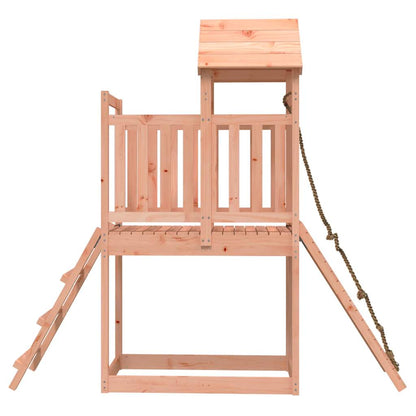 vidaXL Spielturm mit Kletterwand Massivholz Douglasie