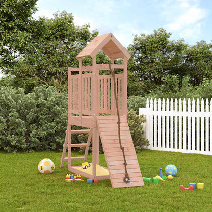vidaXL Spielturm mit Kletterwand Massivholz Douglasie