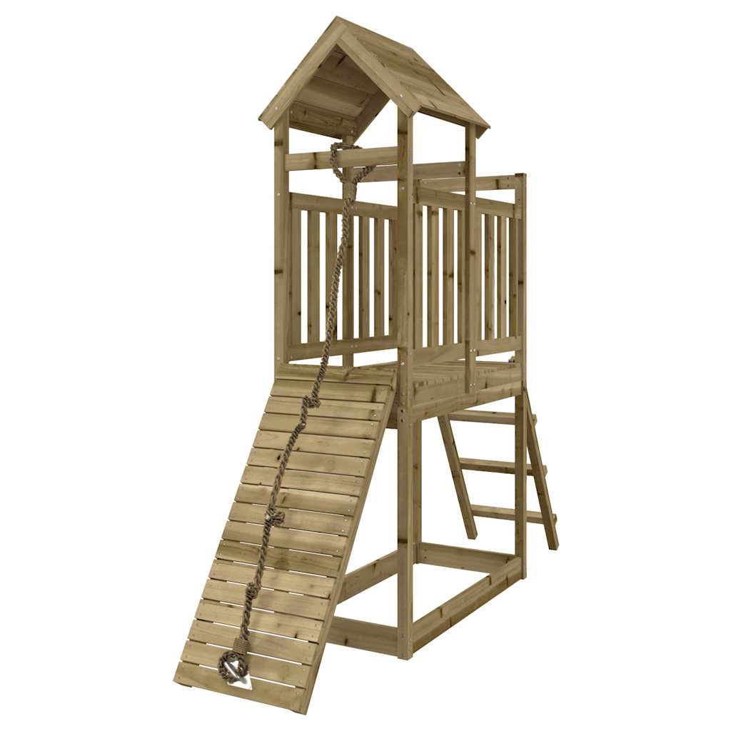 vidaXL Spielturm mit Kletterwand Imprägniertes Kiefernholz