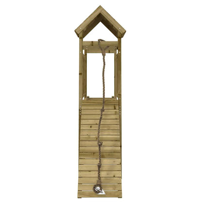 vidaXL Spielturm mit Kletterwand Imprägniertes Kiefernholz