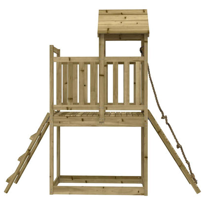 vidaXL Spielturm mit Kletterwand Imprägniertes Kiefernholz