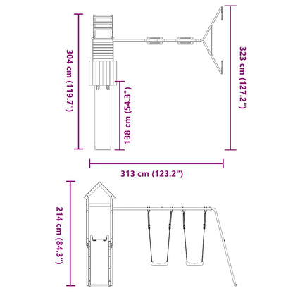 vidaXL Spielturm Imprägniertes Kiefernholz