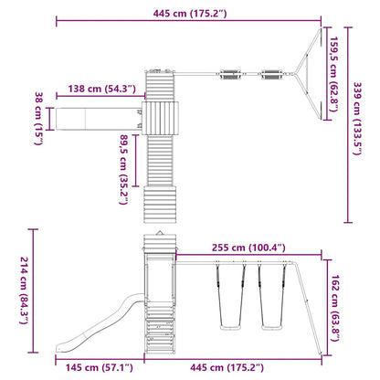 vidaXL Spielturm Imprägniertes Kiefernholz
