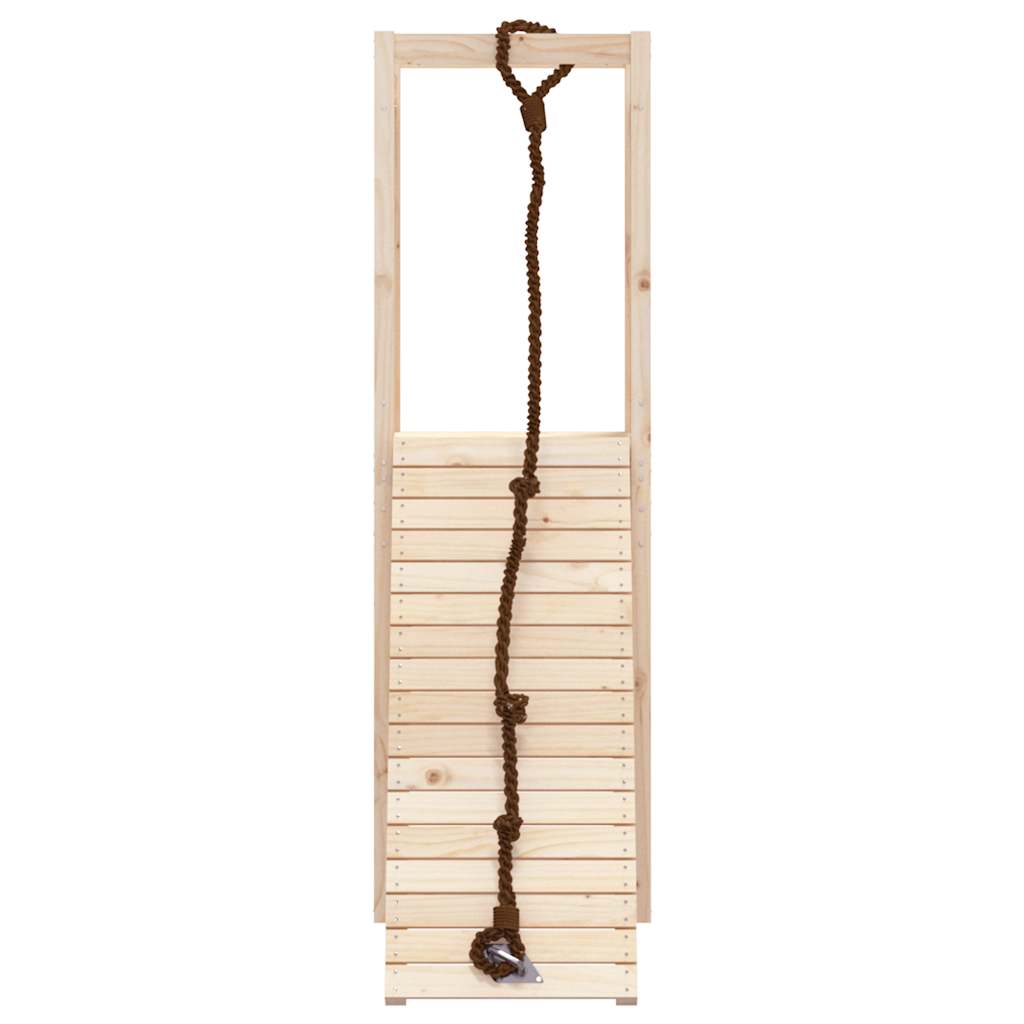 vidaXL Spielturm mit Kletterwand Massivholz Kiefer