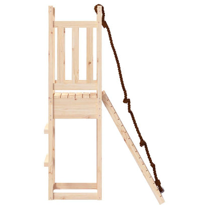 vidaXL Spielturm mit Kletterwand Massivholz Kiefer