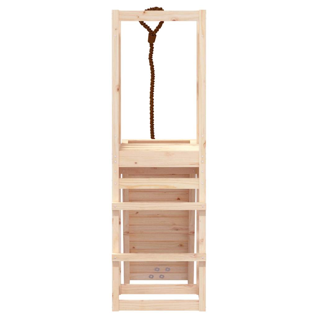 vidaXL Spielturm mit Kletterwand Massivholz Kiefer