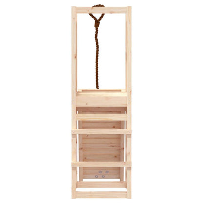 vidaXL Spielturm mit Kletterwand Massivholz Kiefer